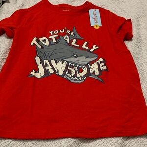 Cat & Jack Vibrant Red Shark Tee